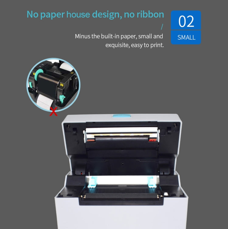 POS-9220 100x150mm Thermal Express Bill Self-adhesive Label Printer, USB with Holder Version, EU Plug - Receipt Printers by PMC Jewellery | Online Shopping South Africa | PMC Jewellery | Buy Now Pay Later Mobicred