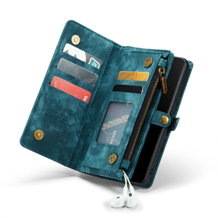 ForFor Samsung Galaxy S21 FE CaseMe 008 Detachable Multifunctional Flip Leather Phone Case(Blue) - free shipping - PMC Jewellery - Order now!