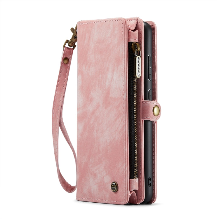 For Samsung Galaxy S21 FE CaseMe 008 Detachable Multifunctional Flip Leather Phone Case(Pink) - Galaxy Phone Cases by CaseMe | Online Shopping South Africa | PMC Jewellery | Buy Now Pay Later Mobicred