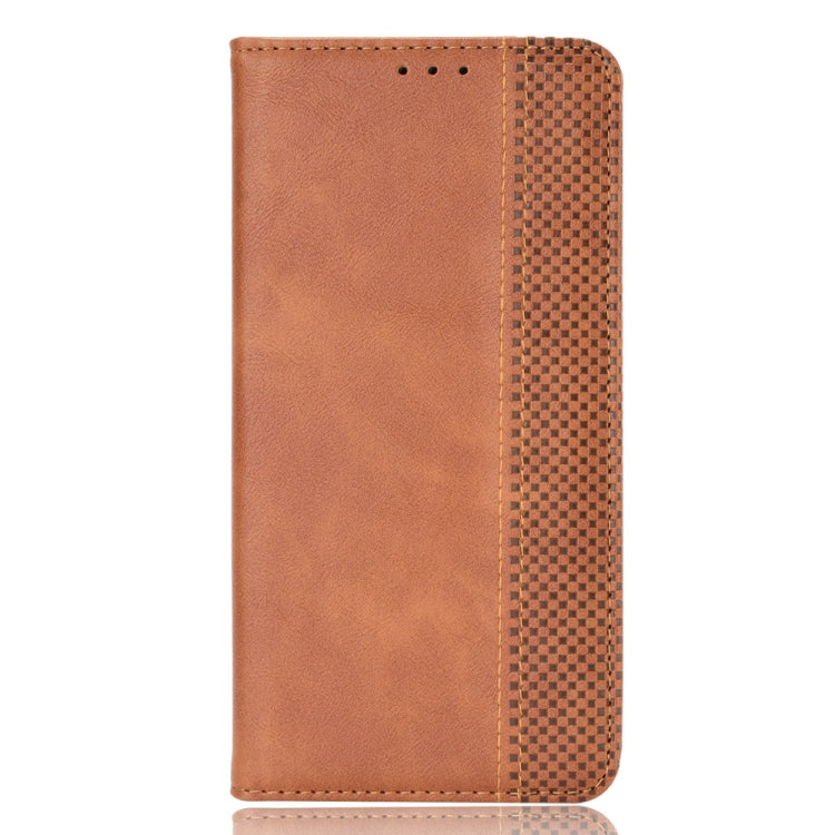 For Blackview A70 (2021) Magnetic Buckle Retro Crazy Horse Texture Horizontal Flip Leather Case with Holder & Card Slots & Photo Frame(Brown) - More Brand by PMC Jewellery | Online Shopping South Africa | PMC Jewellery | Buy Now Pay Later Mobicred