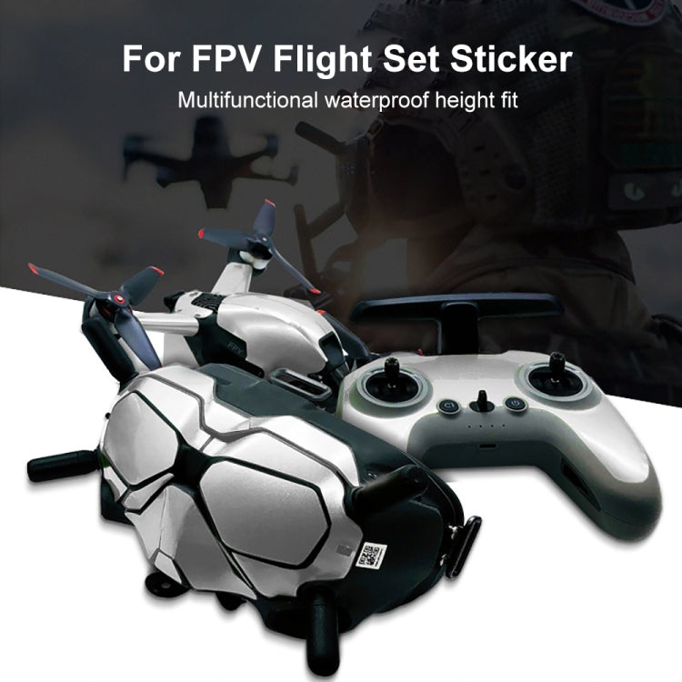 FPV-TZ-SF 4 in 1 Waterproof Anti-Scratch Decal Skin Wrap Stickers Personalized Film Kits for DJI FPV Drone & Goggles V2 & Remote Control & Rocker(Fluorescent Baby Blue) - Protective Film & Stickers by PMC Jewellery | Online Shopping South Africa | PMC Jewellery | Buy Now Pay Later Mobicred