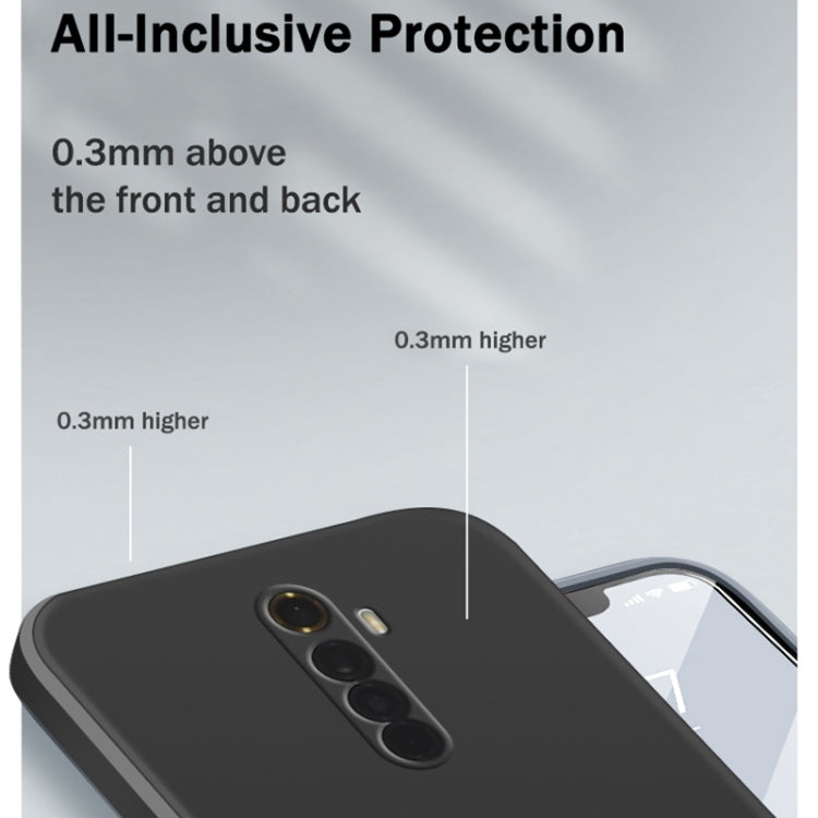 For OPPO Realme X2 Pro  / Reno Ace Solid Color Imitation Liquid Silicone Straight Edge Dropproof Full Coverage Protective Case(Black) - Realme Cases by PMC TechLife | Online Shopping South Africa | PMC TechLife | Buy Now Pay Later Mobicred
