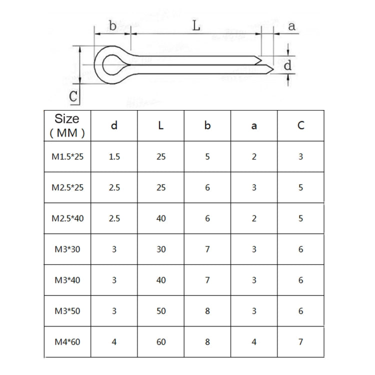 A5496 340 PCS Car U-shape 304 Stainless Steel Cotter Pin Clip Key Fastner Fitting Assortment Kit - Booster Cable & Clip by PMC Jewellery | Online Shopping South Africa | PMC Jewellery | Buy Now Pay Later Mobicred