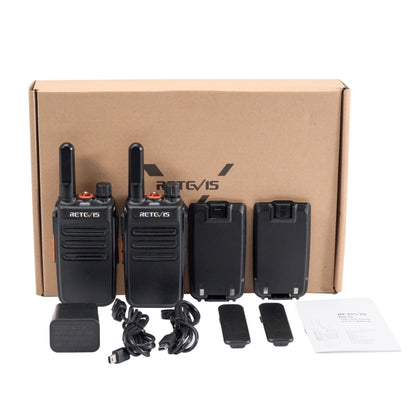 1 Pair RETEVIS RB35 2W US Frequency 462.5500-462.7250MHz 16CHS FRS License-free Two Way Radio Handheld Walkie Talkie(Black) - Handheld Walkie Talkie by RETEVIS | Online Shopping South Africa | PMC Jewellery | Buy Now Pay Later Mobicred