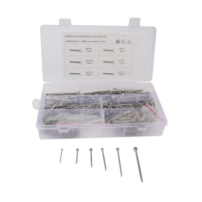 A5538 1000 PCS Car U-shape 304 Stainless Steel Cotter Pin Clip Key Fastner Fitting Assortment Kit - Booster Cable & Clip by PMC Jewellery | Online Shopping South Africa | PMC Jewellery | Buy Now Pay Later Mobicred