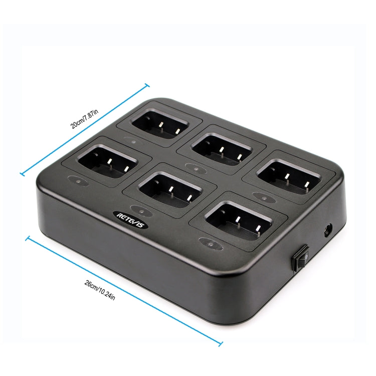 RETEVIS RTC777 Six-Way Walkie Talkie Charger for Retevis H777, AU Plug - free shipping - PMC Jewellery - Order now!