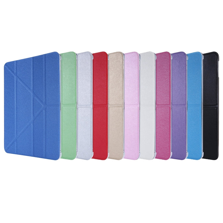 For iPad Air 13 2025 / 2024 / iPad Pro 12.9 2022 / 2021 Silk Texture Horizontal Deformation Flip Leather Tablet Case with Holder(Green) - iPad Pro 12.9 (2022/2021) Cases by PMC TechLife | Online Shopping South Africa | PMC TechLife | Buy Now Pay Later Mobicred