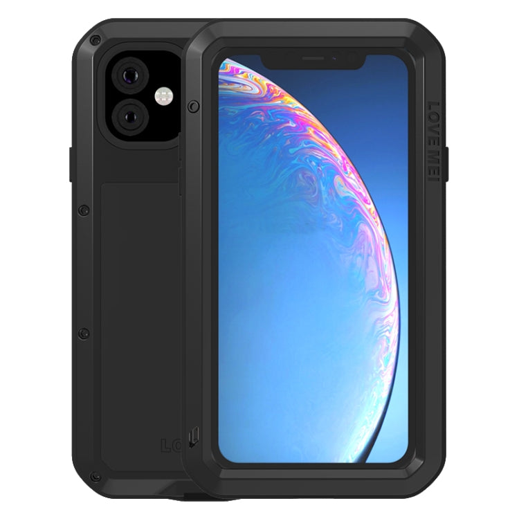 For iPhone 11 Pro LOVE MEI Metal Shockproof Waterproof Dustproof Protective Case(Black) - iPhone 11 Pro Cases by LOVE MEI | Online Shopping South Africa | PMC Jewellery | Buy Now Pay Later Mobicred