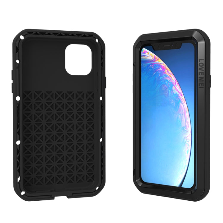 For iPhone 11 Pro LOVE MEI Metal Shockproof Waterproof Dustproof Protective Case(Black) - iPhone 11 Pro Cases by LOVE MEI | Online Shopping South Africa | PMC Jewellery | Buy Now Pay Later Mobicred