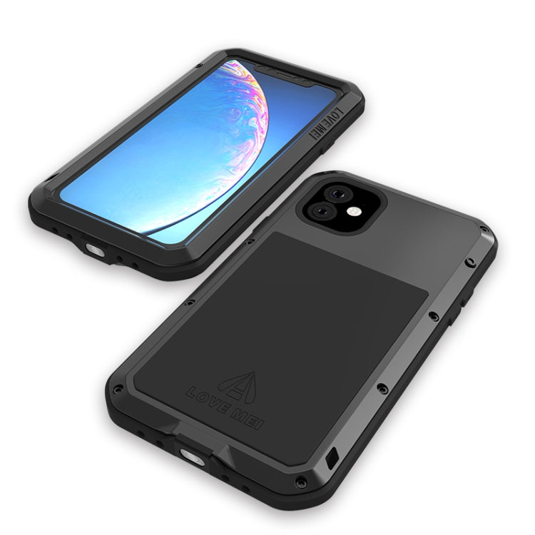 For iPhone 11 Pro LOVE MEI Metal Shockproof Waterproof Dustproof Protective Case(Black) - iPhone 11 Pro Cases by LOVE MEI | Online Shopping South Africa | PMC TechLife | Buy Now Pay Later Mobicred