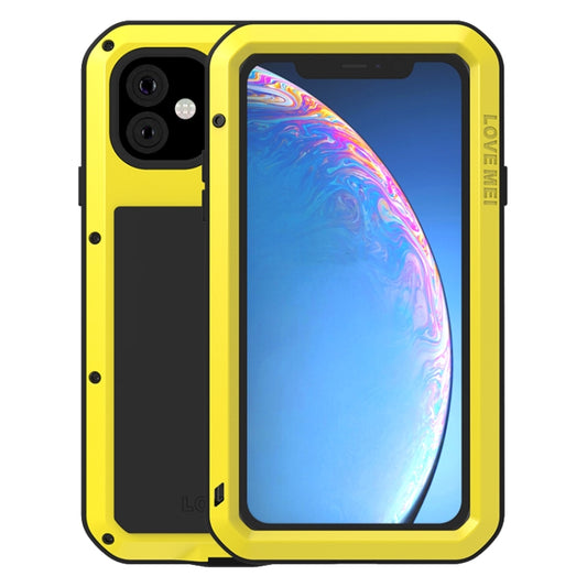 For iPhone 11 Pro Max LOVE MEI Metal Shockproof Waterproof Dustproof Protective Case(Yellow) - iPhone 11 Pro Max Cases by LOVE MEI | Online Shopping South Africa | PMC Jewellery