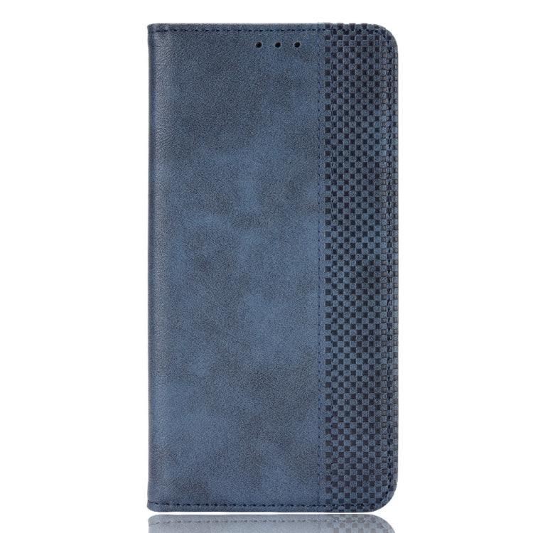 For Ulefone Note 10 Magnetic Buckle Retro Crazy Horse Texture Horizontal Flip Leather Case with Holder & Card Slots & Photo Frame(Blue) - Ulefone Cases by PMC Jewellery | Online Shopping South Africa | PMC Jewellery | Buy Now Pay Later Mobicred