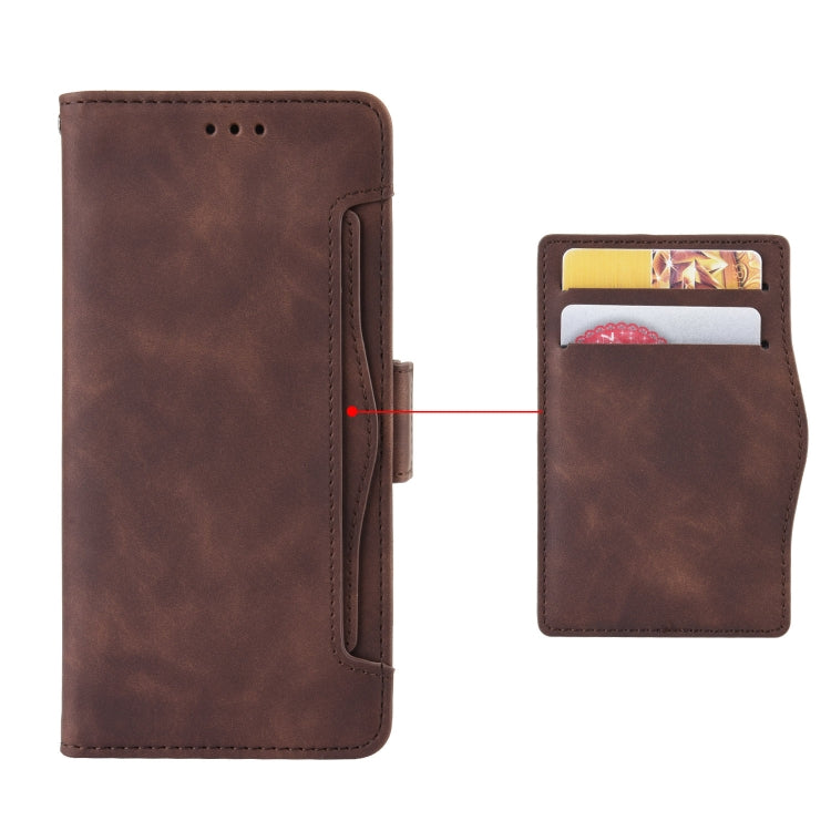 For OPPO Realme C11 2021 / C20 / C20A Skin Feel Calf Pattern Horizontal Flip Leather Case with Holder & Card Slots & Photo Frame(Brown) - Realme Cases by PMC Jewellery | Online Shopping South Africa | PMC Jewellery | Buy Now Pay Later Mobicred