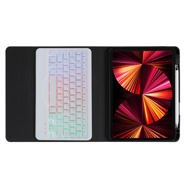 B07S Splittable Backlight Bluetooth Keyboard Leather Tablet Case with Triangle Holder & Pen Slot For iPad 9.7 2018 & 2017 / Pro 9.7 / Air 2(Gradient Rainbow) - Universal by PMC TechLife | Online Shopping South Africa | PMC TechLife