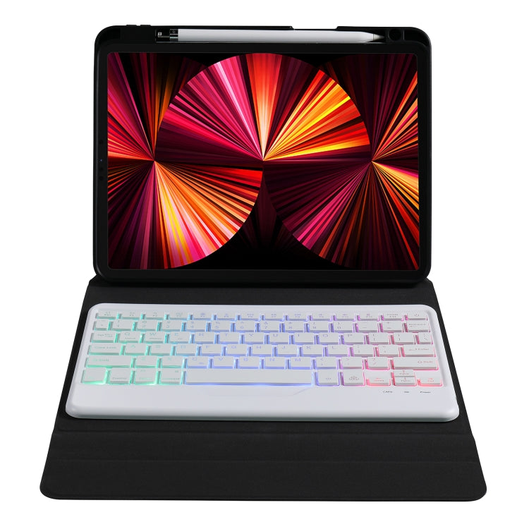 B07S Splittable Backlight Bluetooth Keyboard Leather Tablet Case with Triangle Holder & Pen Slot For iPad 9.7 2018 & 2017 / Pro 9.7 / Air 2(Gradient Rainbow) - Universal by PMC TechLife | Online Shopping South Africa | PMC TechLife