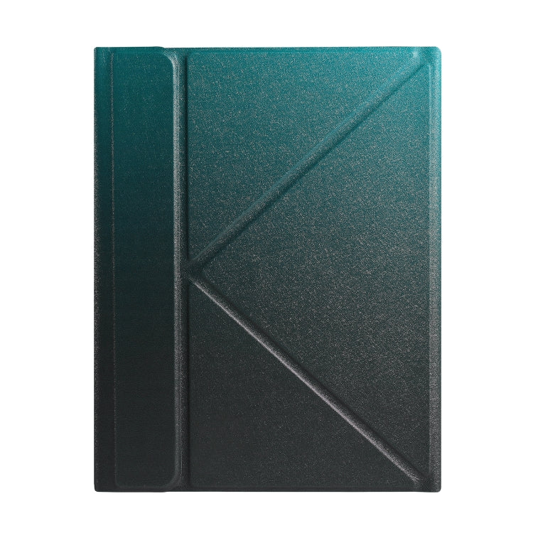 B07S Splittable Backlight Bluetooth Keyboard Leather Tablet Case with Triangle Holder & Pen Slot For iPad 9.7 2018 & 2017 / Pro 9.7 / Air 2(Gradient Dark Green) - Universal by PMC TechLife | Online Shopping South Africa | PMC TechLife