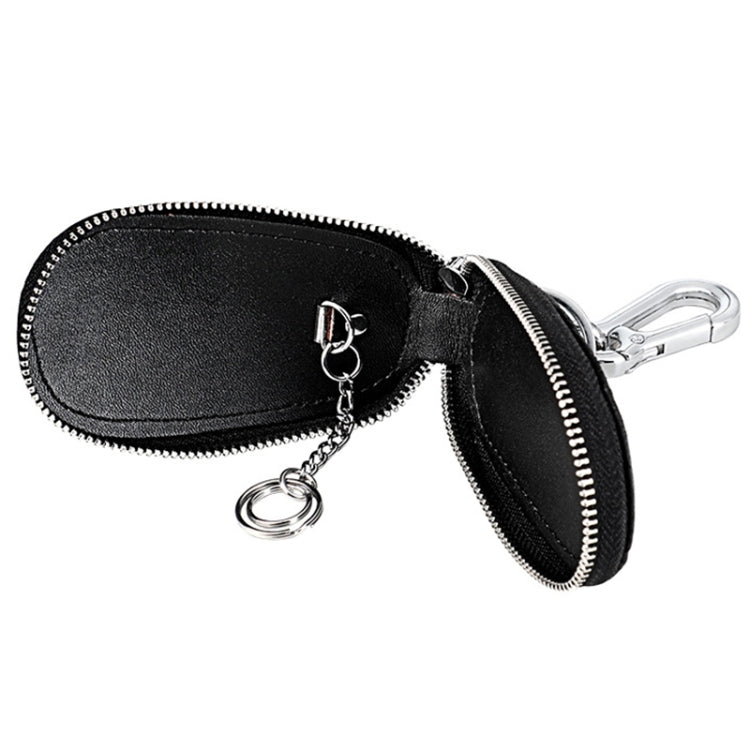 Crocodile Texture First Layer Cowhide Hanging Waist Car Key Bag(Black) - Car Key Cases by PMC TechLife | Online Shopping South Africa | PMC TechLife | Buy Now Pay Later Mobicred