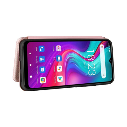 For Doogee X96 Pro Carbon Fiber Texture Horizontal Flip TPU + PC + PU Leather Case with Card Slot(Pink) - More Brand by PMC Jewellery | Online Shopping South Africa | PMC Jewellery | Buy Now Pay Later Mobicred