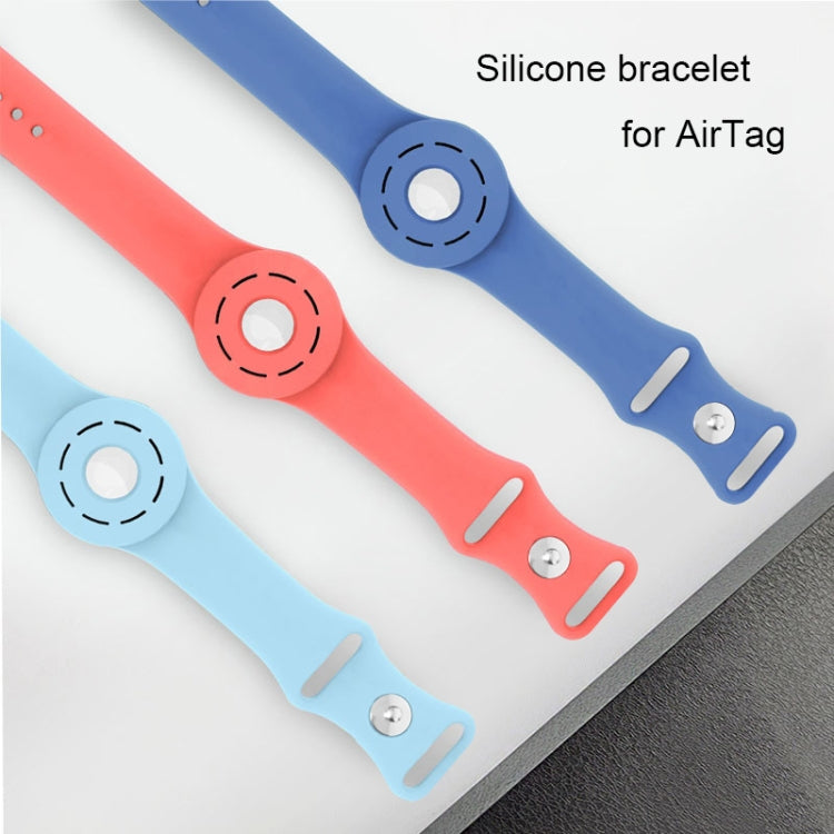 Anti-scratch Shockproof Silicone Bracelet Strap Protective Cover Case For AirTag(Denim Blue) - Other by PMc TechLife | Online Shopping South Africa | PMc TechLife | Buy Now Pay Later Mobicred