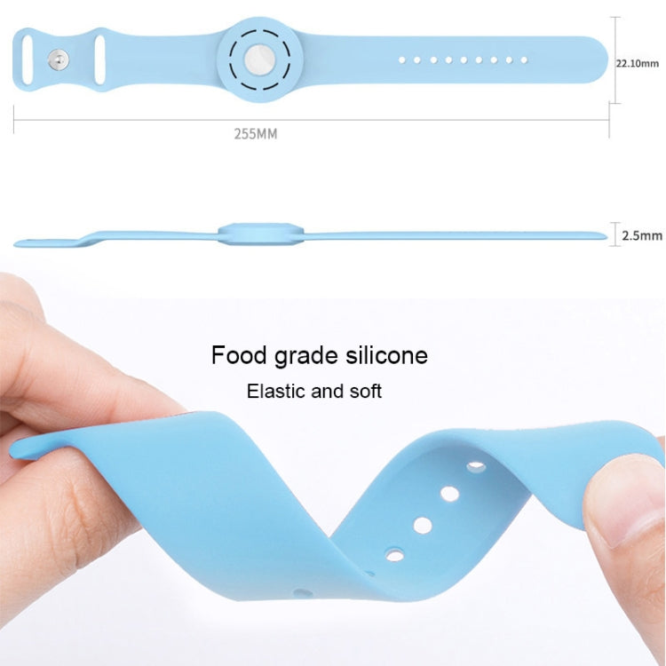 Anti-scratch Shockproof Silicone Bracelet Strap Protective Cover Case For AirTag(Dark Blue) - Other by PMc TechLife | Online Shopping South Africa | PMc TechLife | Buy Now Pay Later Mobicred