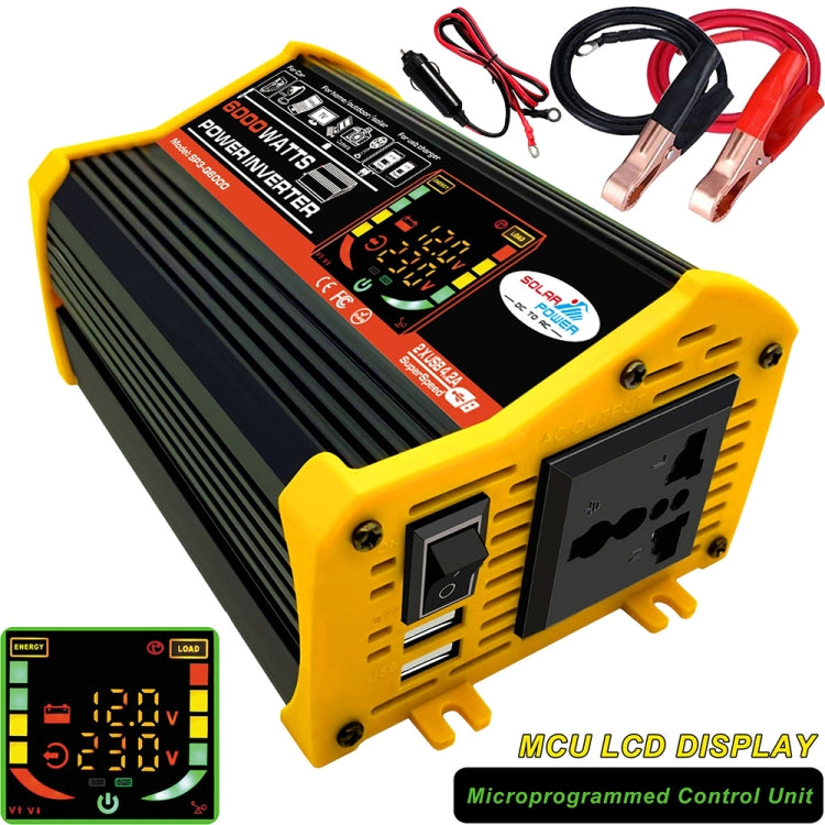 Legend III Generation DC12V to AC220V 6000W Modified Square Wave Car Power Inverter with LED Display(Black) - Modified Square Wave by PMC TechLife | Online Shopping South Africa | PMC TechLife | Buy Now Pay Later Mobicred