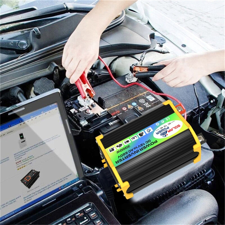 Legend I Generation DC12V to AC220V 3000W Modified Square Wave Car Power Inverter(Black) - free shipping - PMC TechLife - Order now!