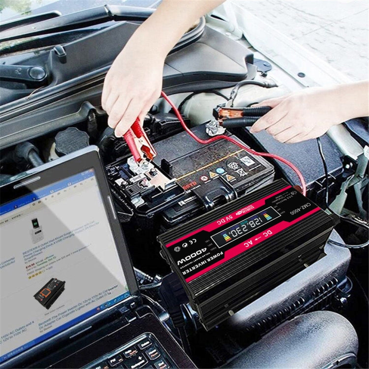 Zhizun Modified Sinewave 12V to 110V 4000W Car Power Inverter(Black) - Modified Square Wave by PMC TechLife | Online Shopping South Africa | PMC TechLife | Buy Now Pay Later Mobicred