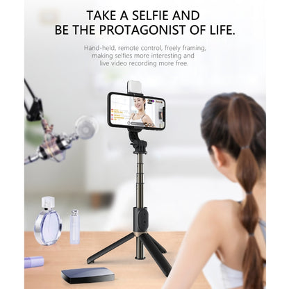 Q03S Fill Light Bluetooth Selfie Stick Tripod Mobile Phone Holder(Black) - Selfie Sticks by PMC Jewellery | Online Shopping South Africa | PMC Jewellery | Buy Now Pay Later Mobicred