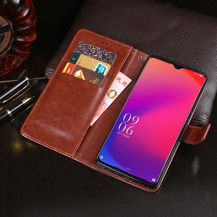 For Doogee X95 / X95 Pro idewei Crazy Horse Texture Horizontal Flip Leather Case with Holder & Card Slots & Wallet(Dark Blue) - More Brand by idewei | Online Shopping South Africa | PMC Jewellery | Buy Now Pay Later Mobicred