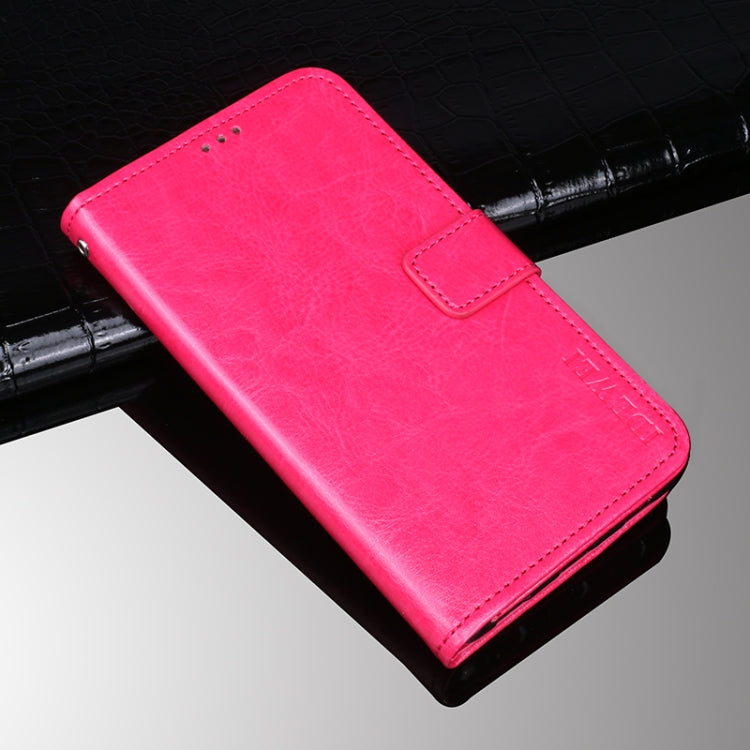 For Doogee X95 / X95 Pro idewei Crazy Horse Texture Horizontal Flip Leather Case with Holder & Card Slots & Wallet(Rose Red) - More Brand by idewei | Online Shopping South Africa | PMC Jewellery | Buy Now Pay Later Mobicred
