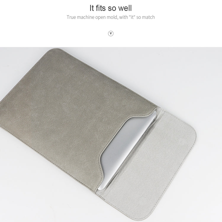 PU02 Ultra-thin Notebook Liner Bag with Small Bag, Size:14.1-15.4 inch(Dark Grey) - 15 inch by PMC TechLife | Online Shopping South Africa | PMC TechLife | Buy Now Pay Later Mobicred