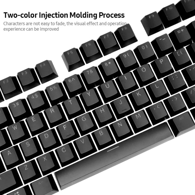 HXSJ P9 104 Keys PBT Color Mechanical Keyboard Keycaps(Rose Red) - free shipping - PMC Jewellery - Order now!
