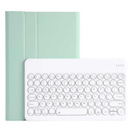 For Lenovo Pad Plus 11 inch TB-J607F / Tab P11 11 inch TB-J606F / Pad 11 inch YAM12 Backlight Style Lambskin Texture Detachable Round Keycap Bluetooth Keyboard Leather Tablet Case with Holder(Light Green) - Lenovo Keyboard by PMC Jewellery | Online Shopping South Africa | PMC Jewellery