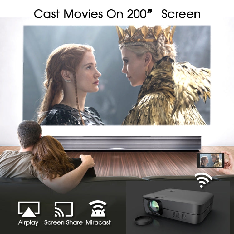 WEJOY L9 1920x1080P 400 ANSI Lumens Portable Home Theater LED HD Digital Projector, Android 6.0, 1G+8G, AU Plug - LED Projector by WEJOY | Online Shopping South Africa | PMC Jewellery | Buy Now Pay Later Mobicred