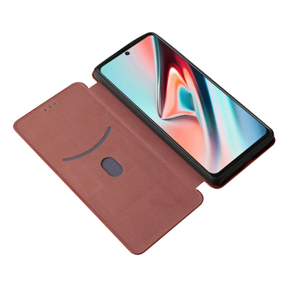 For Blackview A100 Carbon Fiber Texture Horizontal Flip TPU + PC + PU Leather Case with Card Slot(Brown) - More Brand by PMC Jewellery | Online Shopping South Africa | PMC Jewellery | Buy Now Pay Later Mobicred