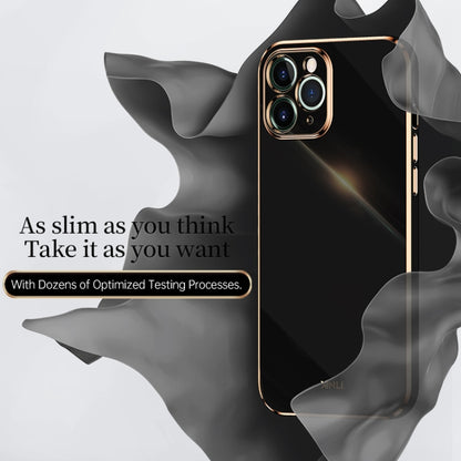 For iPhone 11 Pro XINLI Straight 6D Plating Gold Edge TPU Shockproof Case (Cherry Purple) - iPhone 11 Pro Cases by XINLI | Online Shopping South Africa | PMC Jewellery