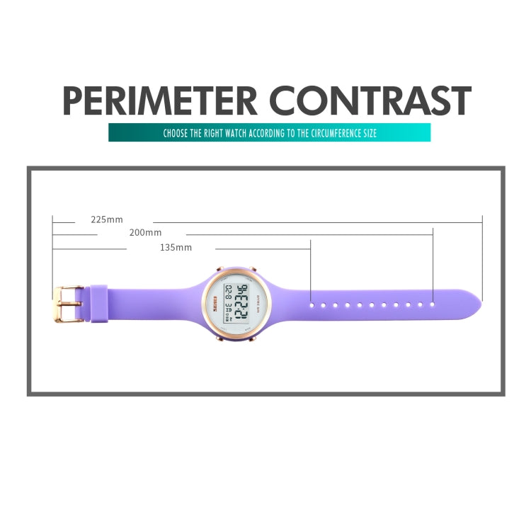 SKMEI 1720 Round Dial LED Digital Display Luminous Silicone Strap Electronic Watch(White) - free shipping - PMC TechLife - Order now!