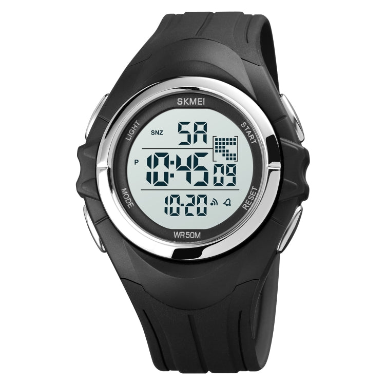 SKMEI 1790 Triplicate Round LED Dual Time Digital Display Luminous Electronic Watch for Men(Silver White) - free shipping - PMC TechLife - Order now!