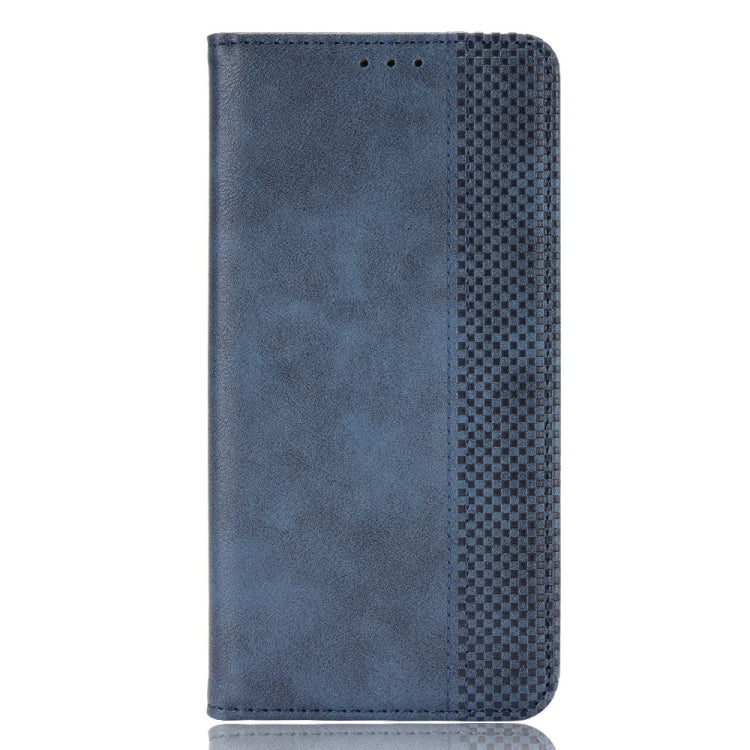 For Blackview A100 Magnetic Buckle Retro Crazy Horse Texture Horizontal Flip Leather Case with Holder & Card Slots & Photo Frame(Blue) - More Brand by PMC Jewellery | Online Shopping South Africa | PMC Jewellery | Buy Now Pay Later Mobicred