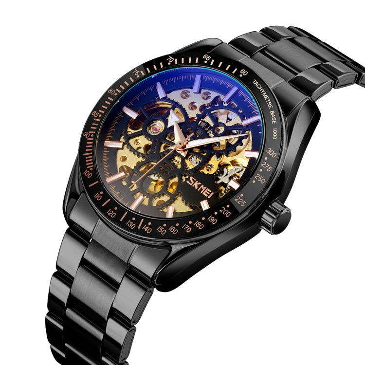 SKMEI 9194 Men Mechanical Gear Dial Automatic Mechanical Watch(Black) - free shipping - PMC TechLife - Order now!