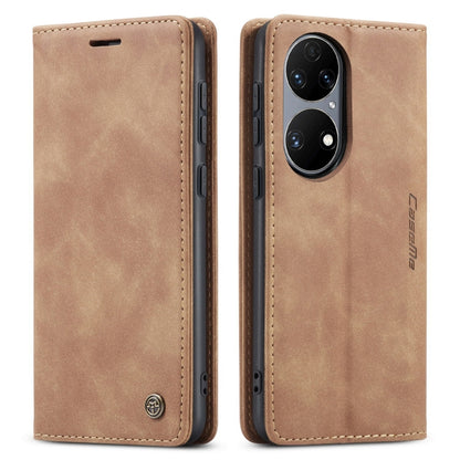 CaseMe 013 Multifunctional Horizontal Flip Leather Case with Holder & Card Slot & Wallet For Huawei P50(Brown) - Huawei Cases by CaseMe | Online Shopping South Africa | PMC Jewellery | Buy Now Pay Later Mobicred