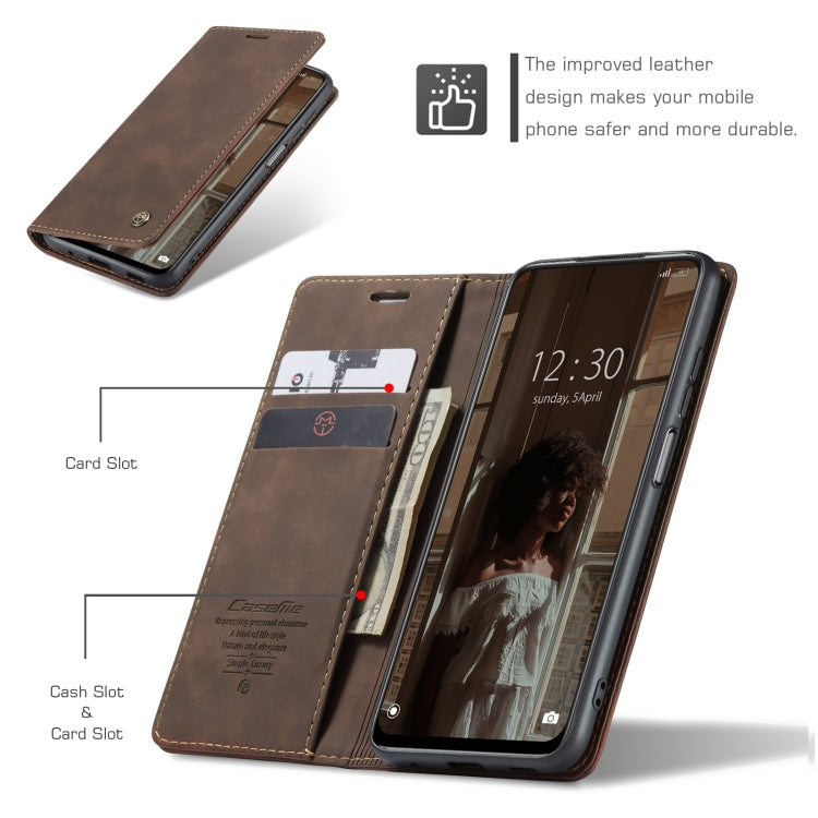 CaseMe 013 Multifunctional Horizontal Flip Leather Case with Holder & Card Slot & Wallet For Xiaomi Redmi Note 10 5G(Coffee) - Xiaomi Cases by CaseMe | Online Shopping South Africa | PMC Jewellery | Buy Now Pay Later Mobicred