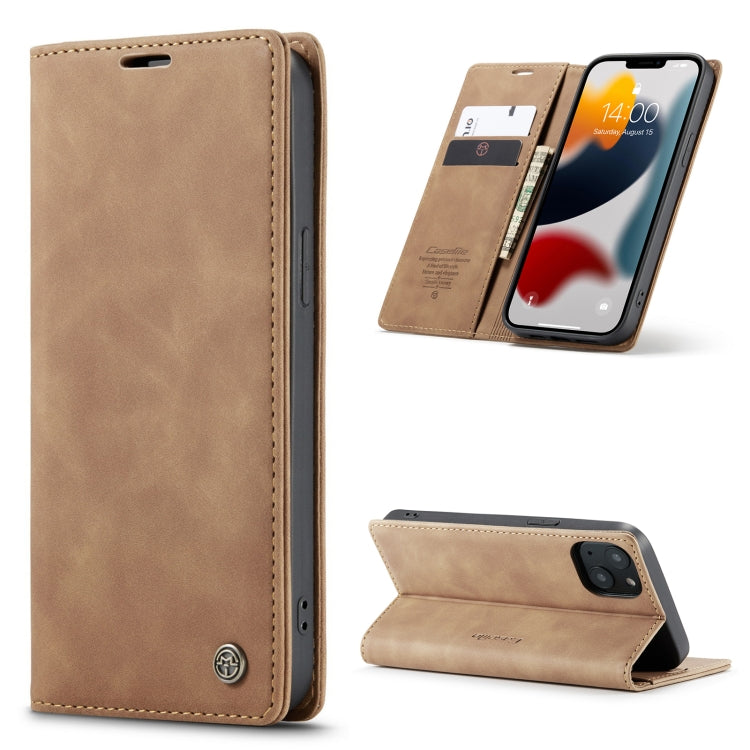 For iPhone 13 mini CaseMe-013 Multifunctional Retro Frosted Horizontal Flip Leather Case with Card Slot & Holder & Wallet (Brown) - iPhone 13 mini Cases by CaseMe | Online Shopping South Africa | PMC Jewellery | Buy Now Pay Later Mobicred