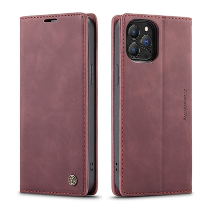 For iPhone 13 Pro Max CaseMe-013 Multifunctional Retro Frosted Horizontal Flip Leather Case with Card Slot & Holder & Wallet (Wine Red) - iPhone 13 Pro Max Cases by CaseMe | Online Shopping South Africa | PMC Jewellery | Buy Now Pay Later Mobicred