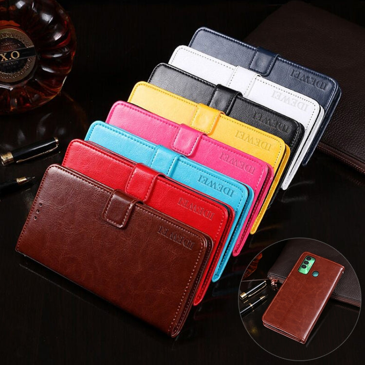 idewei Crazy Horse Texture Horizontal Flip Leather Case with Holder & Card Slots & Wallet For Tecno Spark 7P(Red) - free shipping - PMC TechLife - Order now!