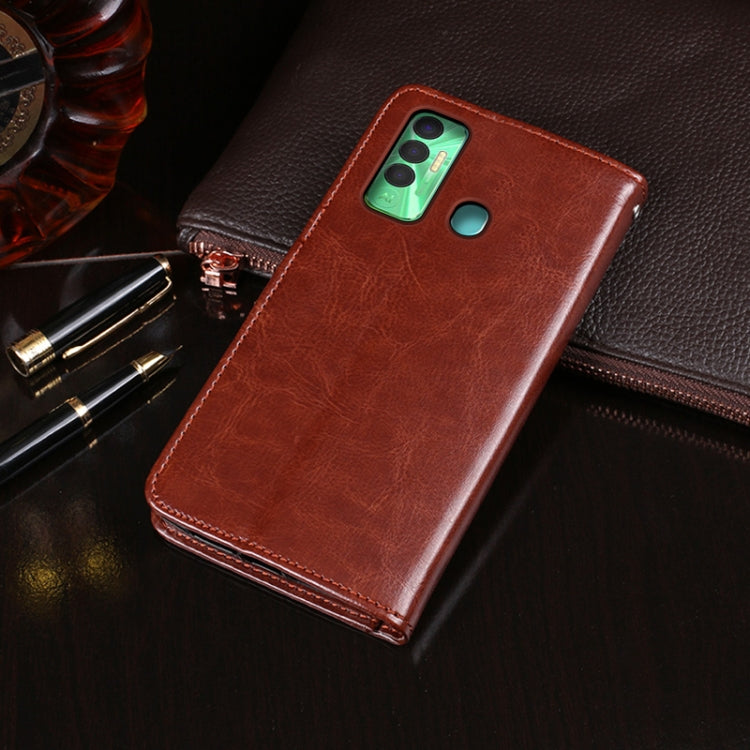 idewei Crazy Horse Texture Horizontal Flip Leather Case with Holder & Card Slots & Wallet For Tecno Spark 7P(White) - free shipping - PMC TechLife - Order now!