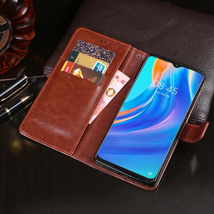 idewei Crazy Horse Texture Horizontal Flip Leather Case with Holder & Card Slots & Wallet For Tecno Spark 7P(White) - free shipping - PMC TechLife - Order now!
