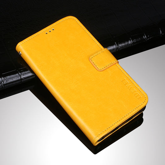 idewei Crazy Horse Texture Horizontal Flip Leather Case with Holder & Card Slots & Wallet For Doogee N40 Pro(Yellow) - More Brand by idewei | Online Shopping South Africa | PMC Jewellery | Buy Now Pay Later Mobicred