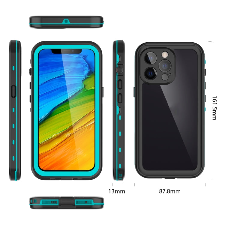 For iPhone 13 Pro RedPepper Transparent Dot Shockproof Waterproof PC + TPU Protective Case  (Blue) - iPhone 13 Pro Cases by RedPepper | Online Shopping South Africa | PMC TechLife | Buy Now Pay Later Mobicred