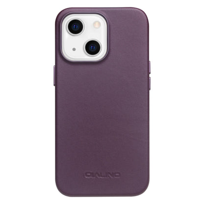 For iPhone 13 QIALINO Nappa Cowhide MagSafe Magnetic Protective Case(Purple Crystal) - iPhone 13 Cases by QIALINO | Online Shopping South Africa | PMC Jewellery | Buy Now Pay Later Mobicred